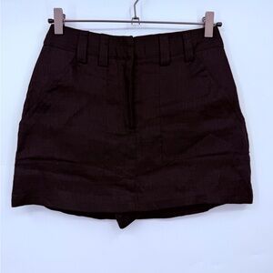 DISSH Black 100% Linen Skort Mini Skirt AU 8 / US 4